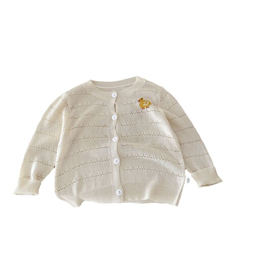 Children's Cartoon Knit Sweater 0-6 Years Summer Korean Children's Clothing Girls' Cardigan Boy Baby Summer Wear Thin AY477 Korean Style