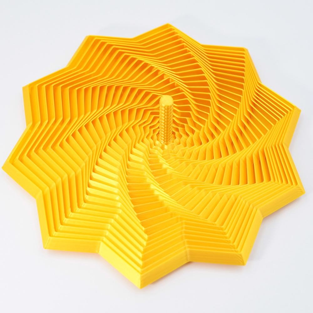 Ilusión visual transfronteriza descompresión torre de rábanos impresa en 3D juguetes de puzzle para niños espiral poligonal gran tecnología negra completa