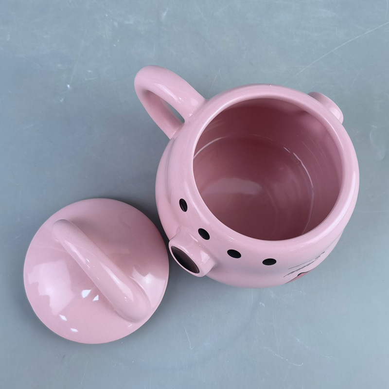 Inventario del demonio de dibujos animados taza de cerámica taza de café taza de desayuno con modelo de tapa hecha a mano regalos de vacaciones