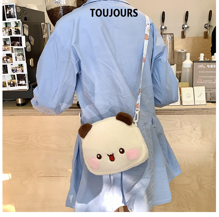 Korean version cute plush bear single-shoulder bag 2024 New style soft and sweet girl toy bag coin purse single-shoulder crossbody bag undefined