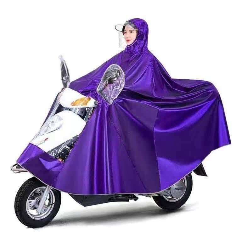 Electric bike raincoat, Oxford cloth, bicycle/electric scooter rain poncho, thickened and enlarged, unisex, for single or double riders, adult size, for cycling and riding electric scooters