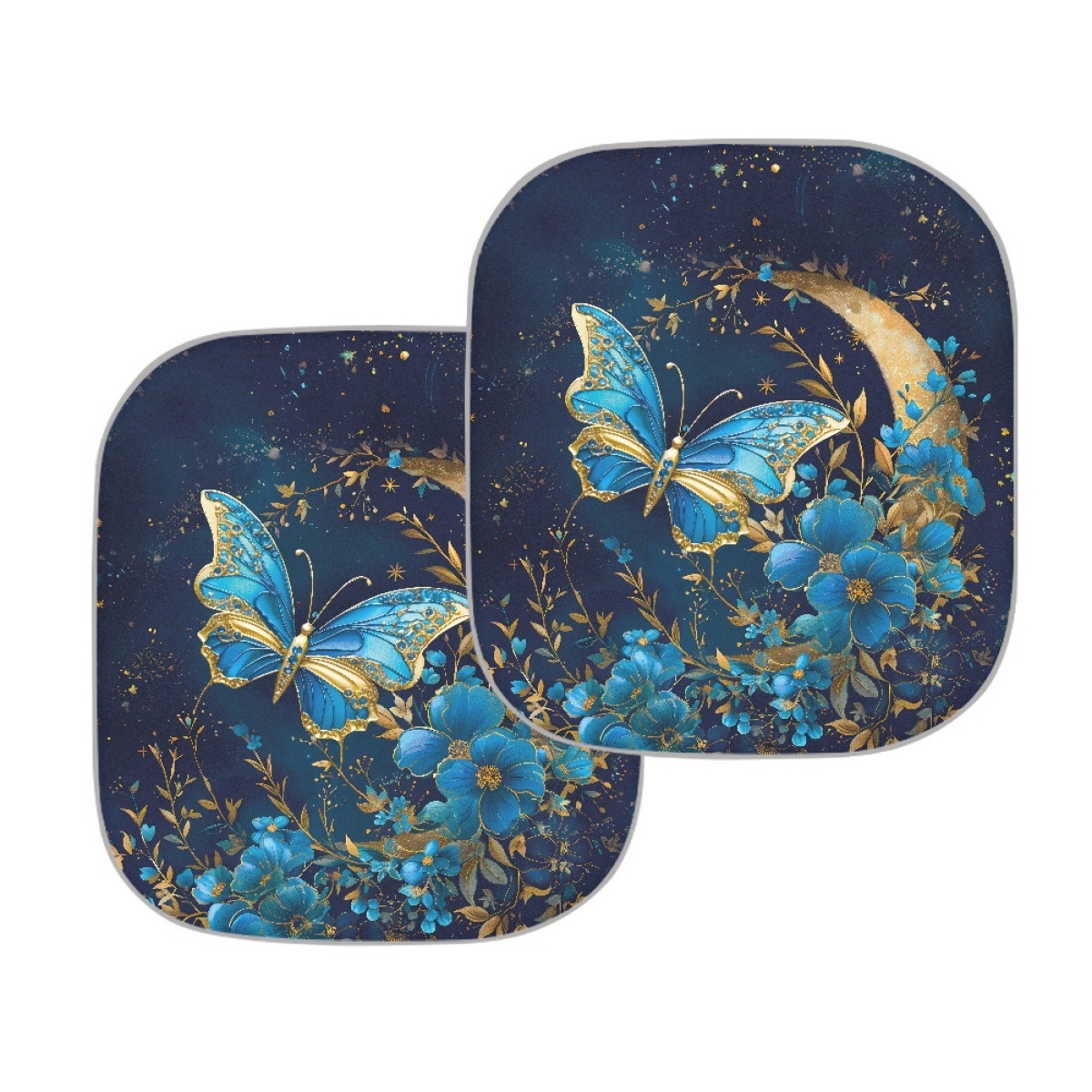 나비 달 꽃 패턴 음영 배플 기어 커버를 매핑하는 최소 주문 자동차 태양 바이저 2 조각