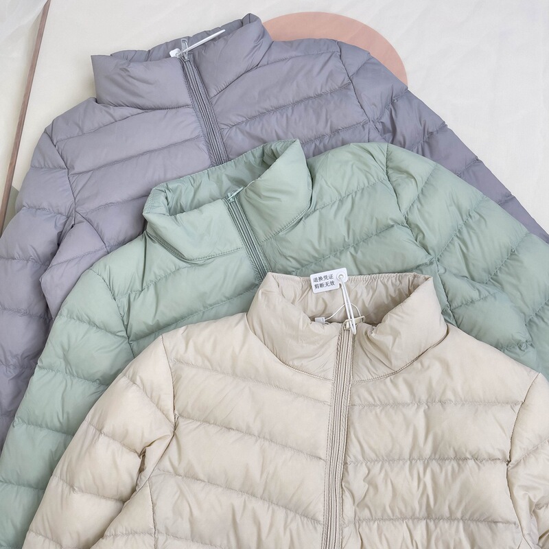 Youjia 90 White Duck down New Lightweight down Jacket Women's Stand Collar Short Large Size Lightweight Fashionable Portable Jacket Winter