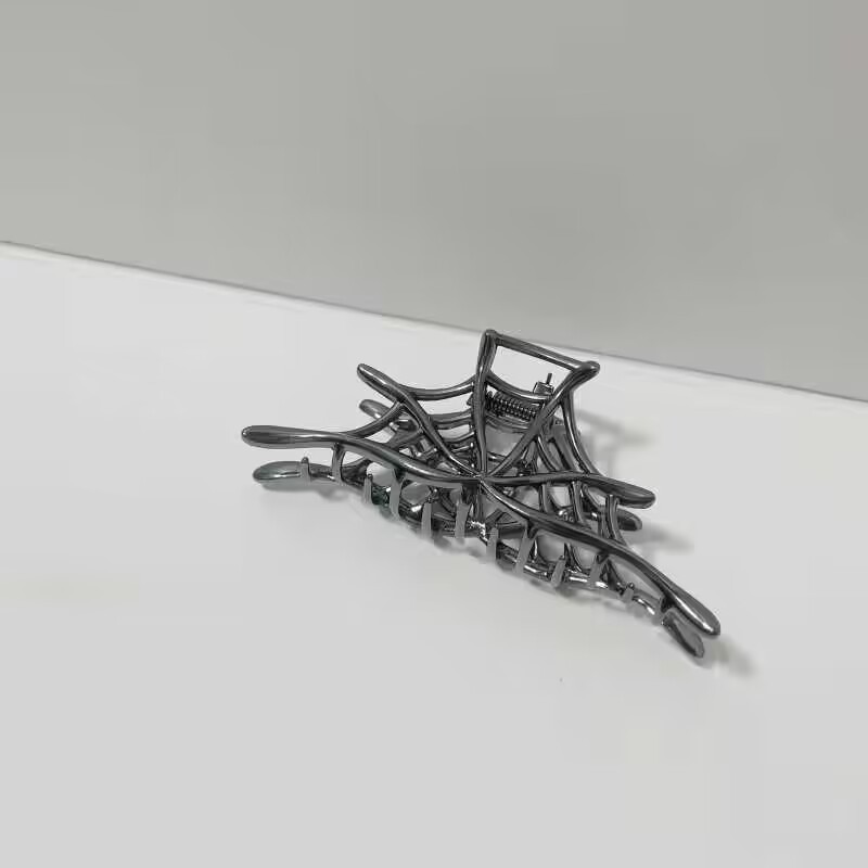 절묘한 검은 거미 웹 그립 클립