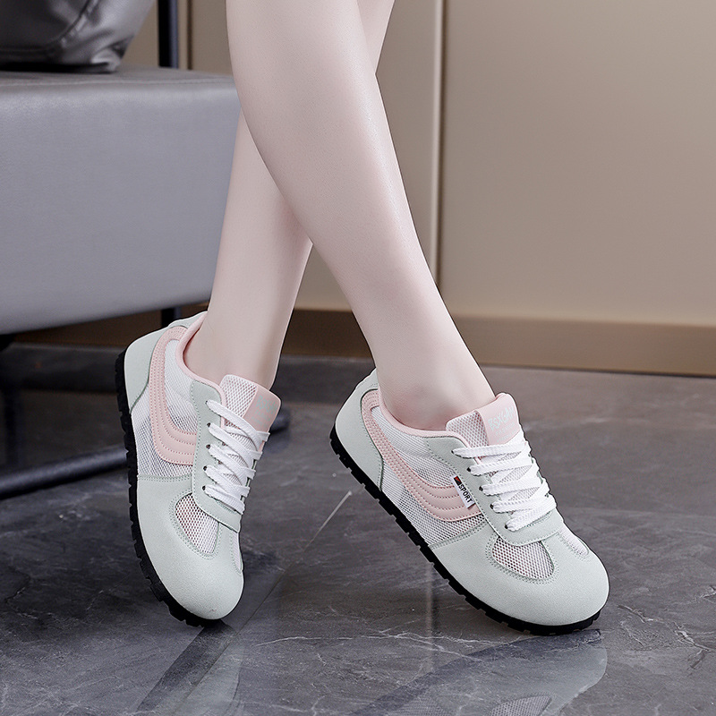 Hong Kong-style German Training Trendy On Instagram, 2026 Summer New Model, Mesh Sports Casual Shoes, Women's White_vogvips.com