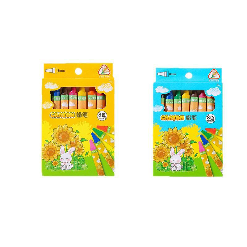 Crayones de Cera para Niños de 8/12 Colores, Para Pintura y Graffiti para Escuela y Niños