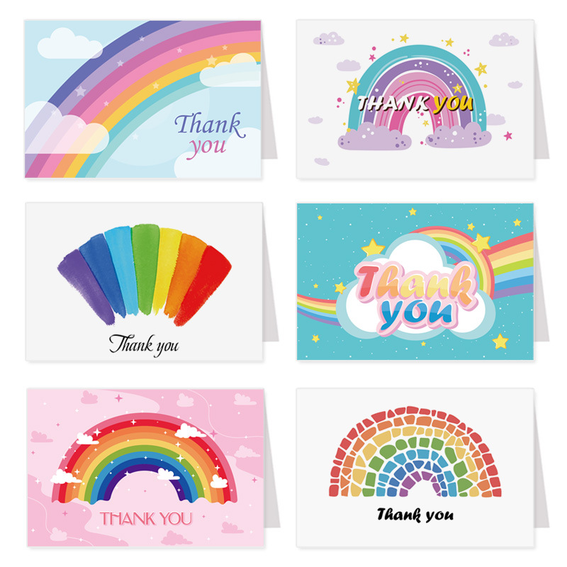 6张亚马逊贺卡thank you感谢贺卡折叠卡片感恩祝福贺卡礼物批发|ms