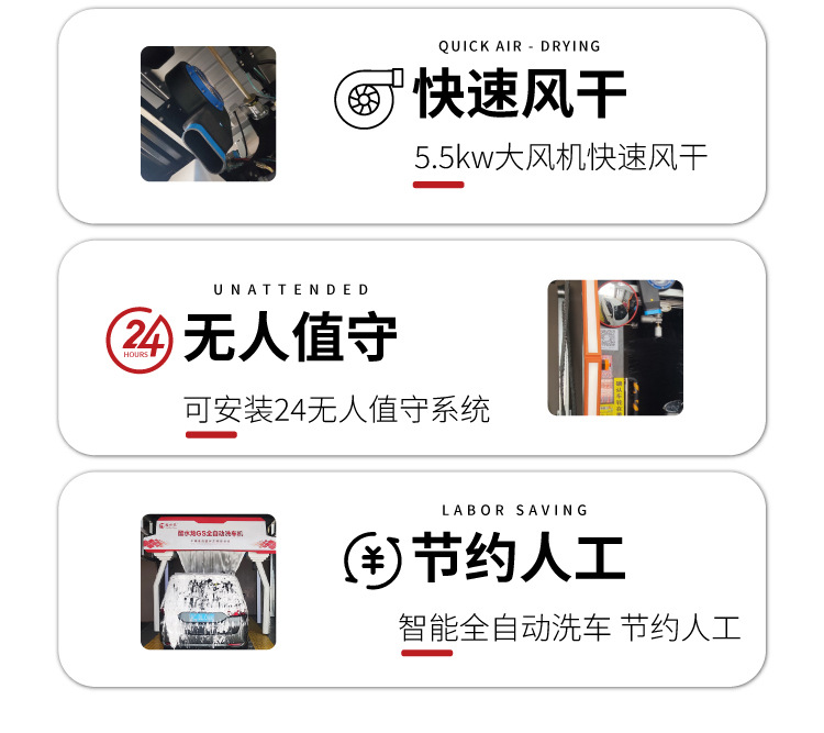 Direct Supply Car Wash Equipment for Car Wash Shops, 4S Store Contactless Unattended Full Set of Contactless Fully Automatic Car Wash Machine