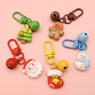Cross-border Christmas decoration supplies cute pendant pendant key chain Cartoon creative Santa Claus tree snowman