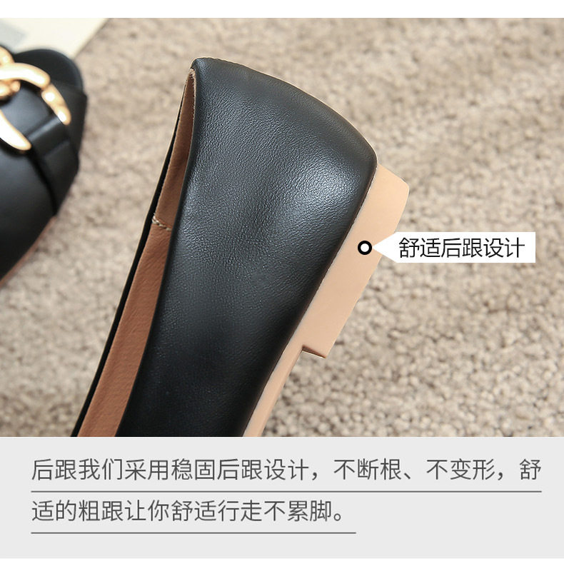 Giày bệt nữ mũi nhọn hở mũi kiểu miệng cá, đế bệt gót thấp 1–3 cm, dễ mang — Màu mơ, Màu đen chi tiết 11