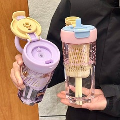 ドーパミンティリングウォーターカップ、茶水分離、大容量ストローカップ、携帯用プラスチックカップ、食品グレード、夏の必需品