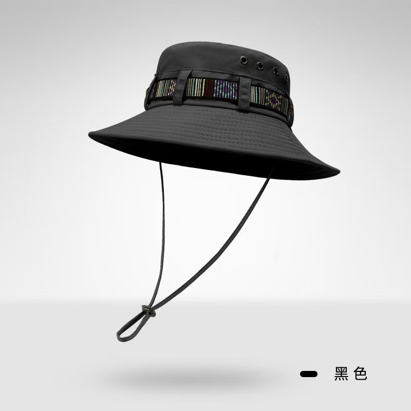 Japanese Style Trendy Women's Summer Outdoor Hiking Sunshade Sun Protection Camping Beach Travel Denim Men's Fisherman_voghion.com