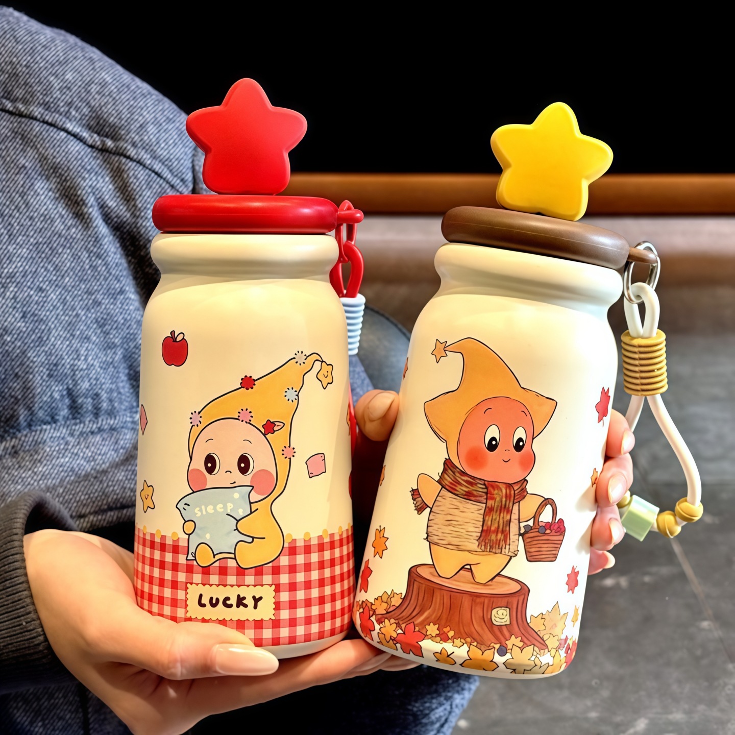 Cartoon Star Man Taza de alta calidad para niñas 2026 nueva taza de paja para estudiantes pequeños tazas de agua portátiles
