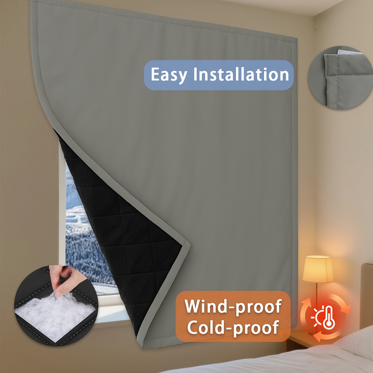 Gray / Velcro brushed cotton [100*130]