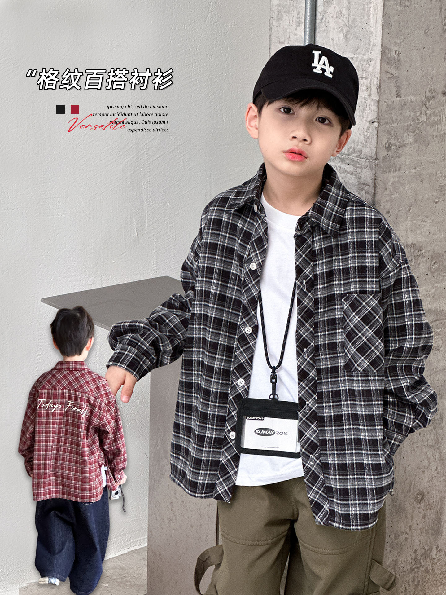 McCarthy ropa infantil para niños camisas a cuadros otoño-invierno 2025 invierno nuevo estilo coreano para niños de tamaño medio y grande camisa gruesa