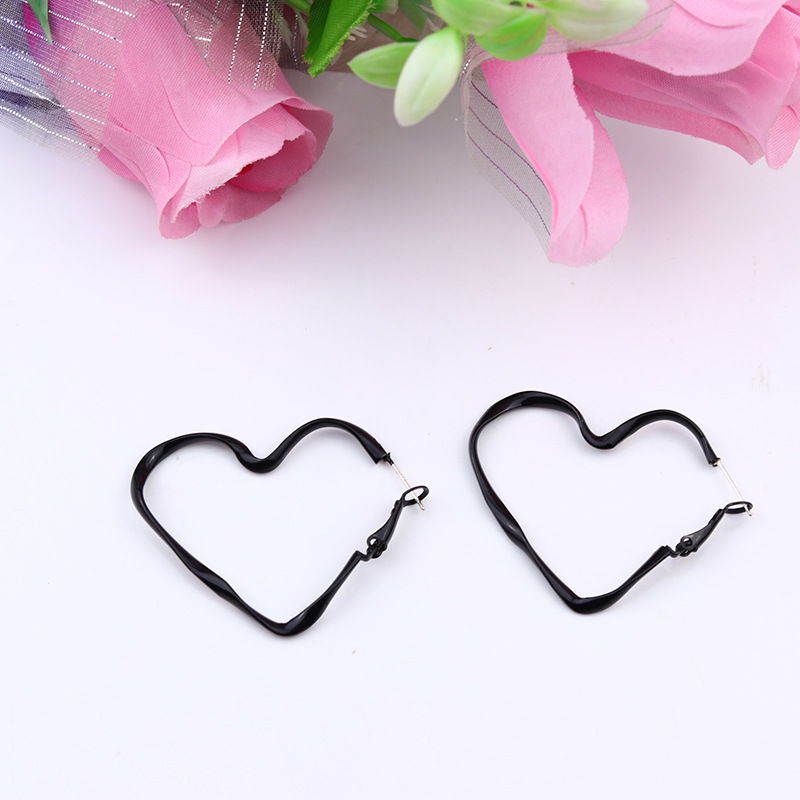 Simple Style Star Heart Shape Arylic Stoving Varnish Women's Earrings 1 Pair display picture 10