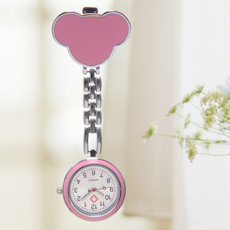Mickey Nurse Watch Pocket Watch Medical Watch Stopwatch Luminous Watch Women's Pocket Watch Cute Clip