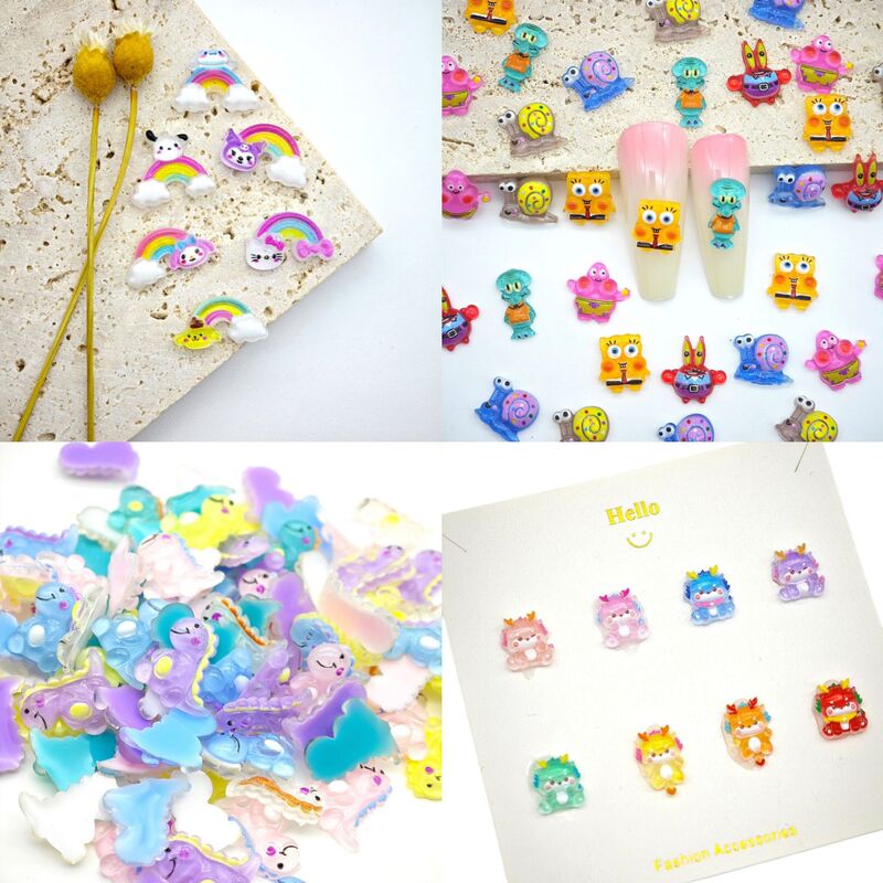 Clearance Sale Mixed Cartoon Nail Art Decorations Donald Duck Doraemon Sanrio Nail Art Rhinestones DIY Accessories