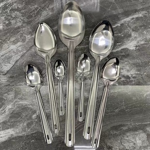 Stainless Steel Diet Spoon Hotel Restaurant Buffet Public Spoon Diver Spoon Long Handle Spoon Seven Diet Spoon