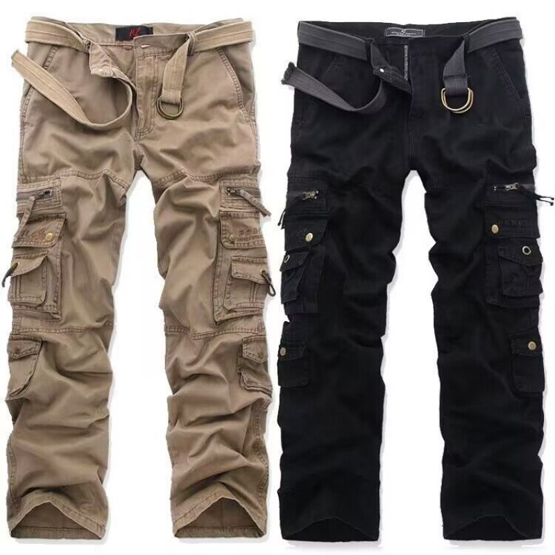 Dropshipping Amazon Men's Multi-Pocket Sports Cargo Pants Korean Style Casual Pants Men's Large Size Trousers