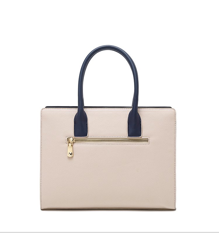 Women's Large Pu Leather Solid Color Elegant Vintage Style Square Zipper Handbag display picture 3