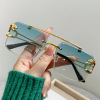 Fashionable square sunglasses, glasses, 2023 collection