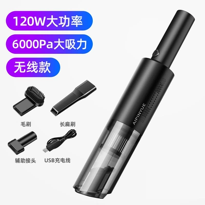 Car Vacuum Cleaner, Handheld Powerful Car Vacuum with Strong Suction, 12-Volt Wireless Vacuum Cleaner (Tozsoranlar) - 1294-usb-charging-modelwireless-black