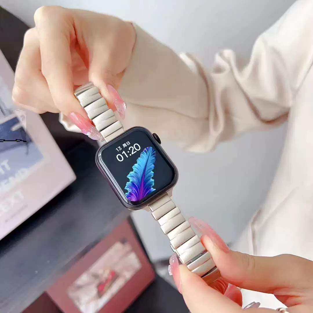 Модное креативное калейдоскопическое нечётное ремешок, подходит для AppWatchs 10 поколения apple watch 1-9SE, металлический ремень