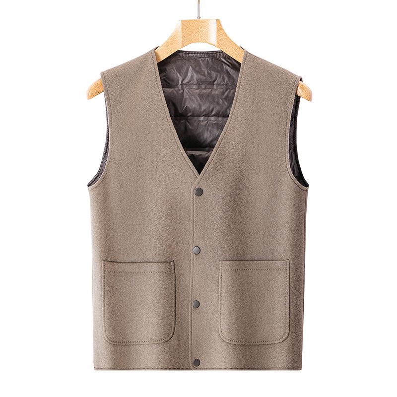 Men's winter new style wool-lined vest, lightweight and suitable for middle-aged men, high-quality outerwear Men's winter new style wool-lined vest, lightweight and suitable for middle-aged men, high-quality outerwear