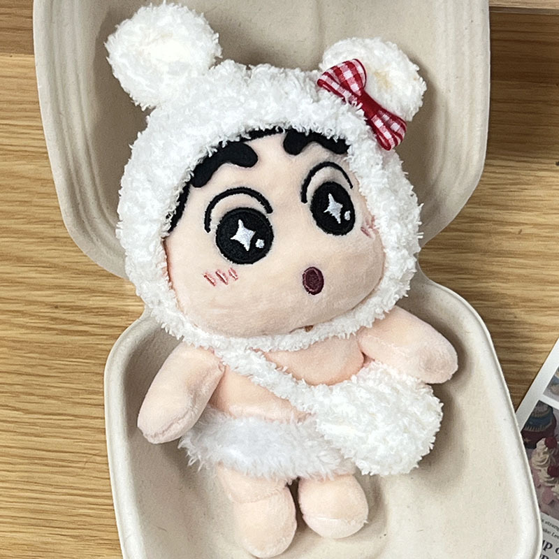 10cm蜡笔小新七彩太阳花头套玩偶服海星体公仔娃衣变装小礼品批发|undefined