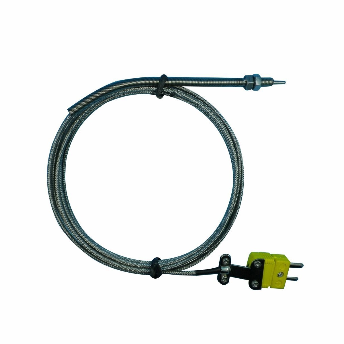 厂家直销香港宝光K型M5牙螺钉式热电偶温度传感器配黄色插头夹件