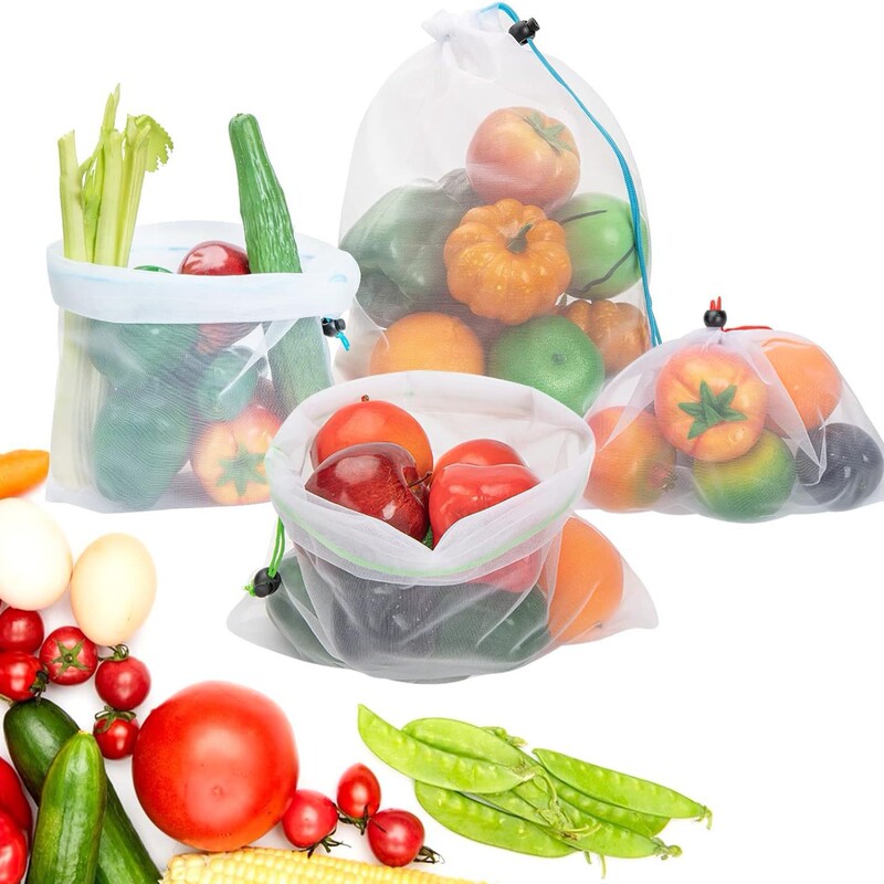 Drawstring Reusable Washable Vegetable Storage Bag Refrigerator Fresh Grocery Food Fruit Vegetarian Green Mesh Bag Drawstring Reusable Washable Vegetable Storage Bag Refrigerator Fresh Grocery Food Fruit Vegetarian Green Mesh Bag