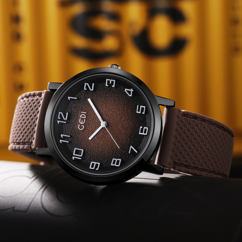 Goldie Men's Simple High-end Silicone Watch Student Sports Waterproof High-value Quartz Watch