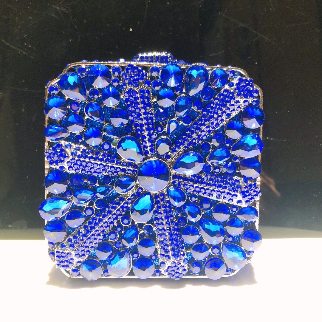 * nuevo molino de viento con diamantes bolsas de cena cajas huecas de banquete diamantes bolsas de mano de mujer Rhinestone