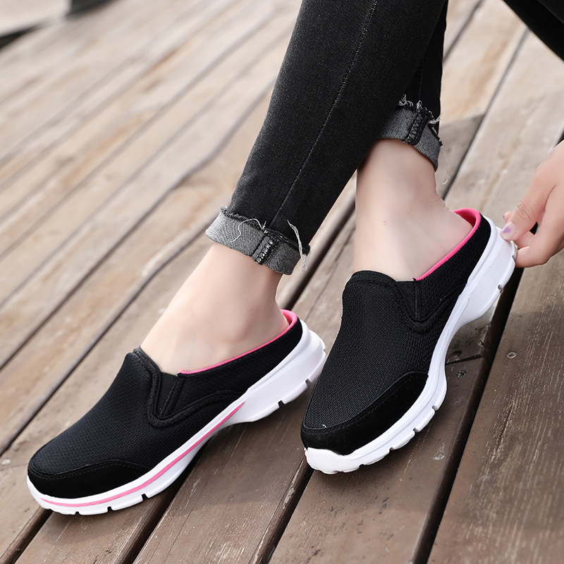 Scarpe casual donna in mesh senza lacci basse leggere_voghion.com