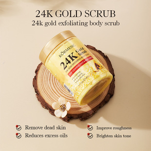 Kormesic 24K Gold Body Cleansing Scrub Body Scrub Cross-Border Export Source Manufacturer Wholesale