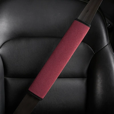 Safety Belt Extension Protective – Sürətlər qutusu və əl tormozu başlıqları - suede-burgundy-30cm1-pack
