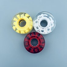 新款5432/5436双排溜冰鞋PU发光轮高亮六灯闪光轮