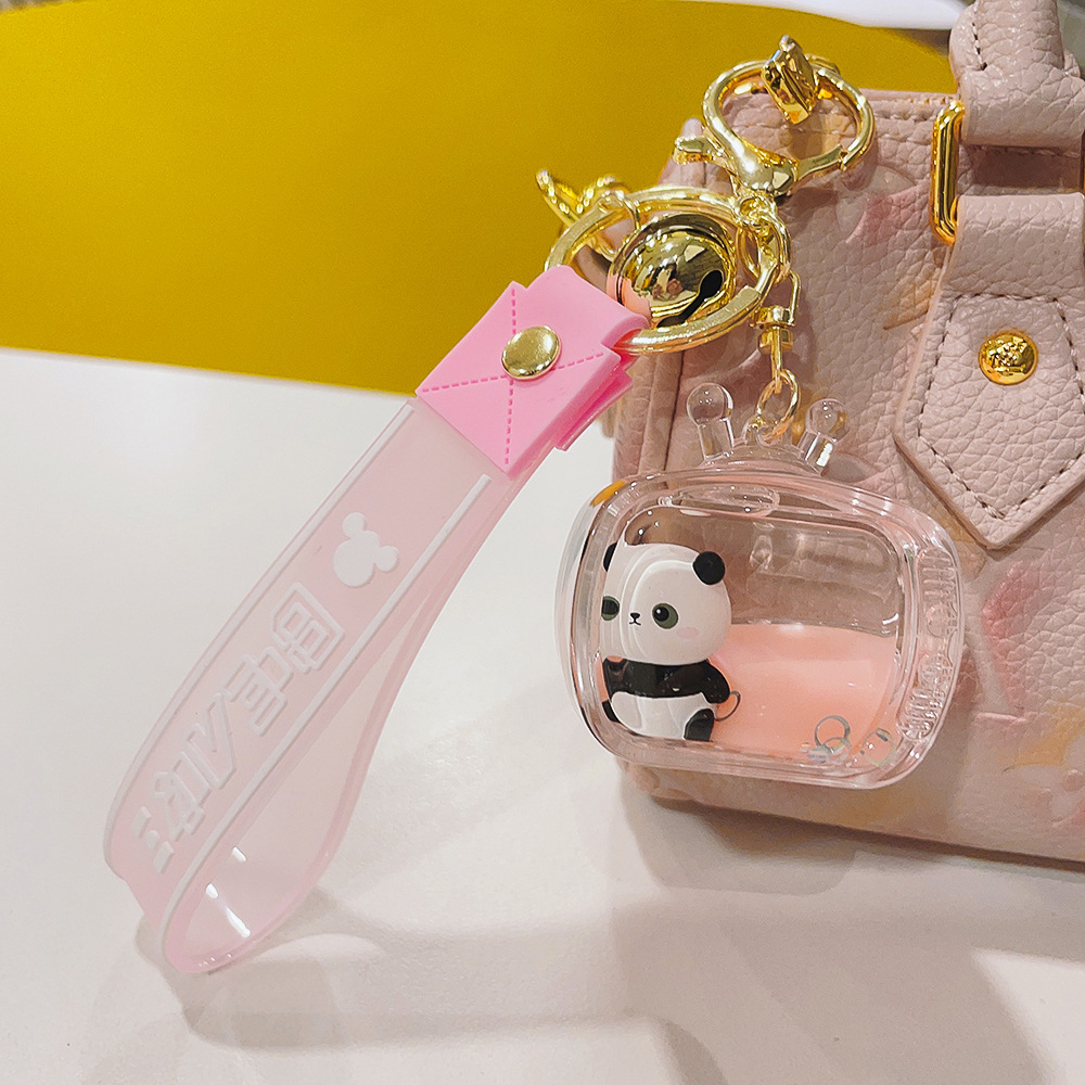 Cartoon Style Cute Panda Arylic Women's Bag Pendant Keychain display picture 3