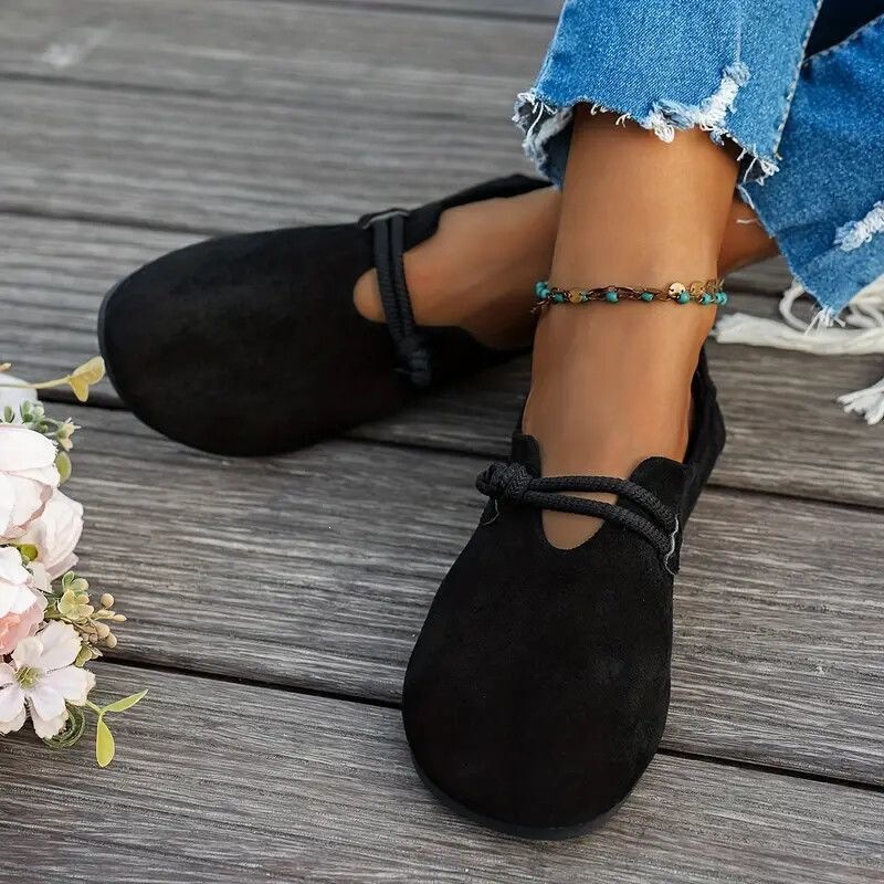 2026 foreign trade non-slip large size vintage suede new round toe shallow flat shoes with soft soles, versatile women's single shoes 2026 foreign trade non-slip large size vintage suede new round toe shallow flat shoes with soft soles, versatile women's single shoes