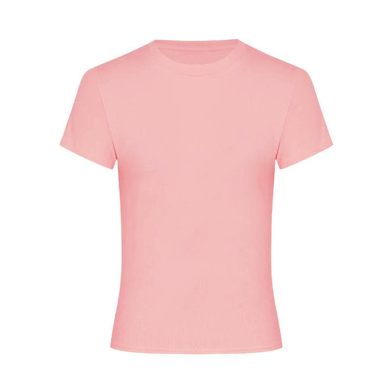 2026 camiseta de hombro de verano blanca de manga corta de mujer delgada camiseta de base corta de verano nuevo cuello redondo image 11