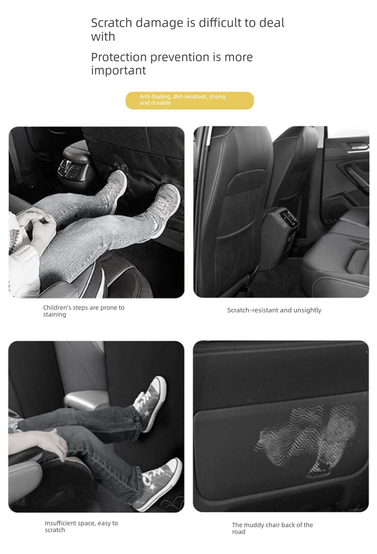 Cute Star Cat Car Seat Rear Anti-Kick Pad 25 New Original Anti-Kick Pad Rear Anti-Fouling Rear Anti-Kick Pad