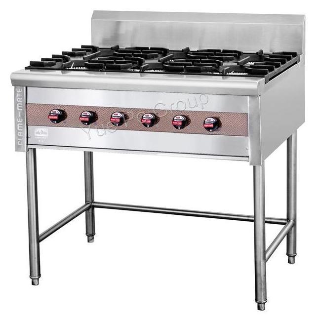 富利天然气六头双圈平头炉(安全掣)