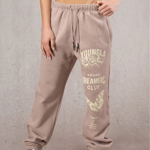 Women's American Sports Leisure Trousers, Fitness Gym Running Training Pants, Cotton Ribbed Loose Ankle-length Pants