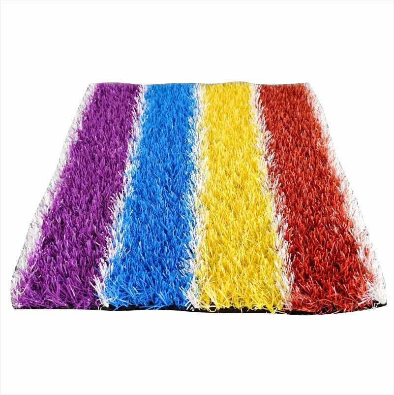 Césped artificial jardín de infantes césped Arco Iris pista alfombra artificial plástico al aire libre alfombra de color césped falso