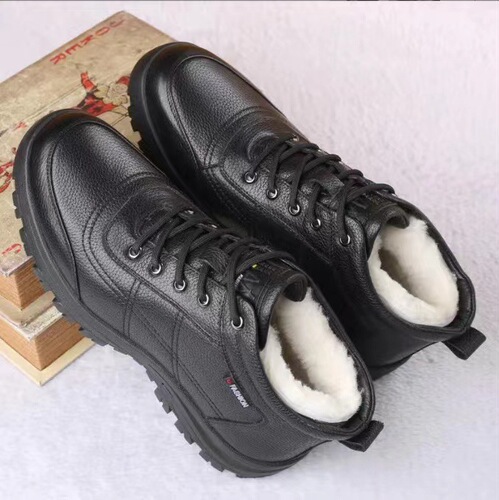 new winter men's cotton shoes plus velvet thickened warm cotton shoes men's shoes spring and autumn casual leather shoes versatile leather shoes