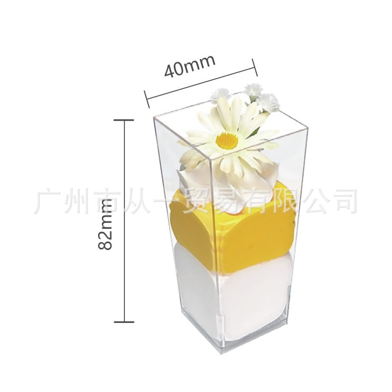 Vaso Desechable con Tapa para Pudín y Postres de Plástico PS Transparente