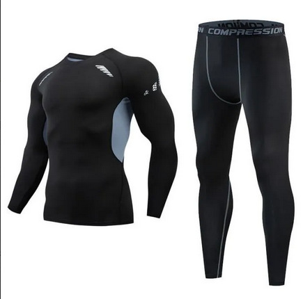 1609 black gray suit