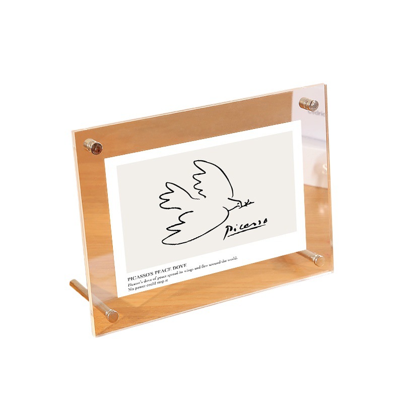 Marco de fotos acrílico marco de visualización de tarjetas postales 6 pulgadas 67 ocho cristal transparente marco vacío a4 marco de fotos Yunbang