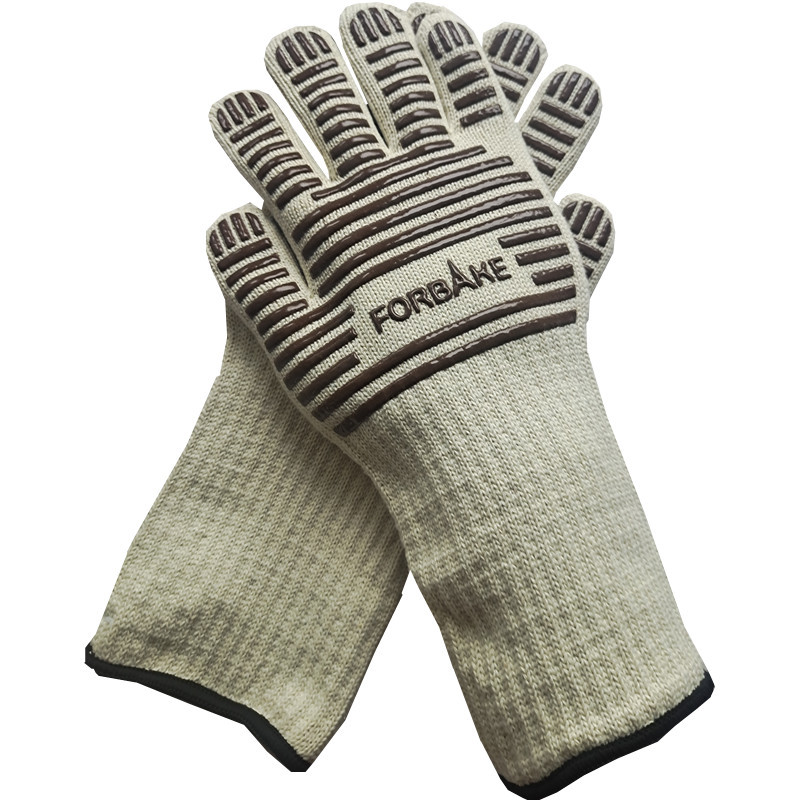 Wholesale Long in stock Cotton Yarn High Temperature Gloves Welding Anti-scald Heat Insulation Gloves Microwave Baking Gloves